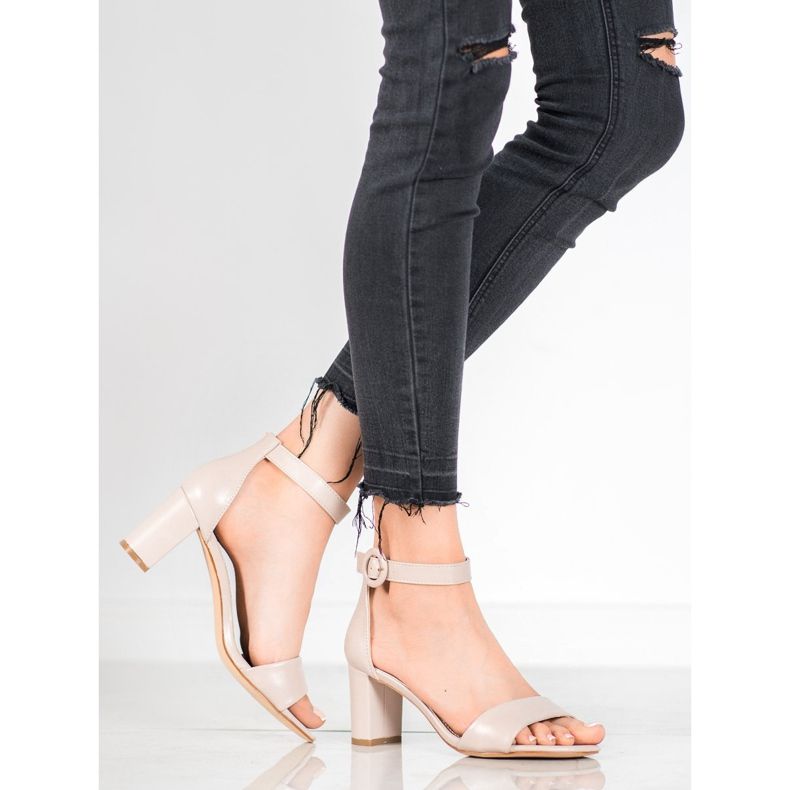 Evento Klasszikus magas sarkú szandál bézs 1