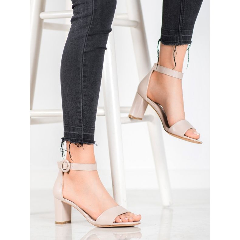 Evento Klasszikus magas sarkú szandál bézs 2