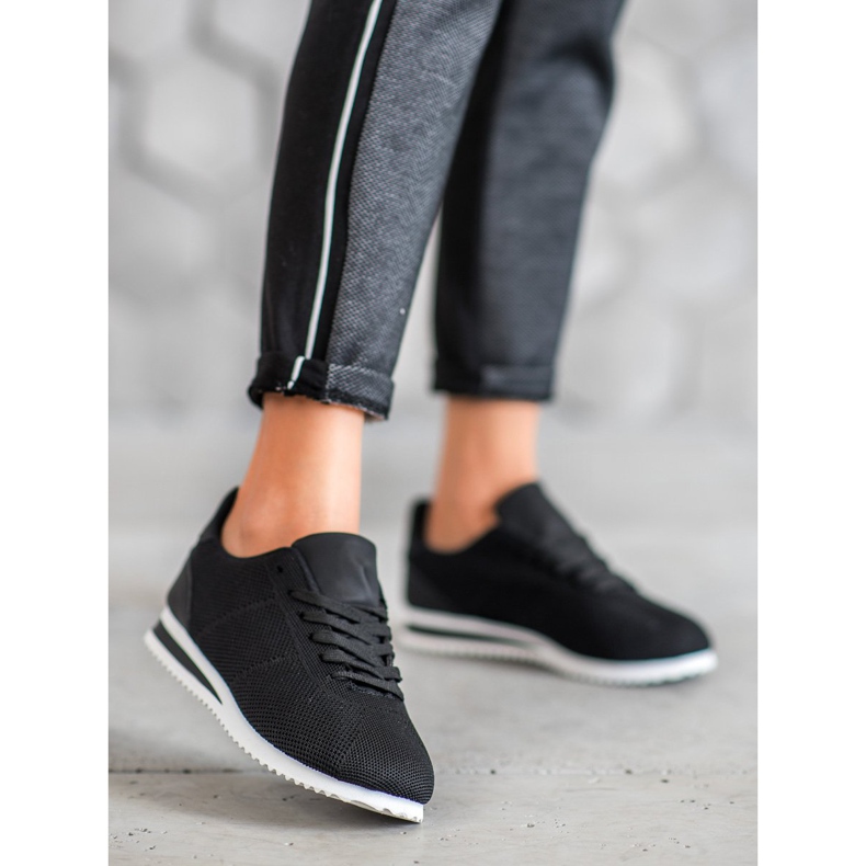 SHELOVET Kötve Cipő A Platformon fekete 1