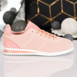 SHELOVET Kötve Cipő A Platformon narancs rózsaszín 2