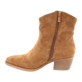 M.Daszyński Alkalmi Női cowboycsizma Daszyński 1921, velúr barna 2