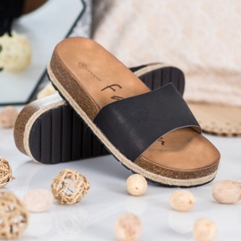 Goodin Divatos fekete papucs 1