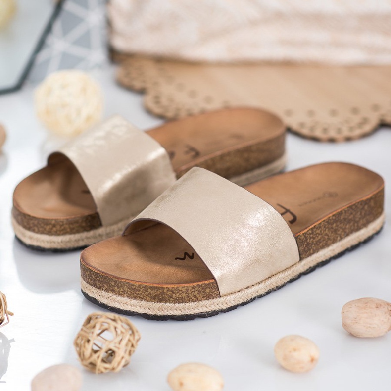 Goodin Divatos arany papucs aranysárga 1