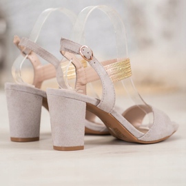 Filippo Szandál Arany Övvel szürke sárga 1