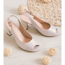 Sergio Leone Elegáns, nyitott orrú szandál barna 1