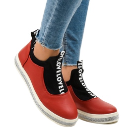 Piros Lycra Slip-On cipők 1155-Y 1