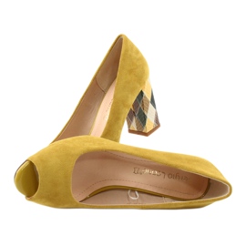 Suede szivattyúk Sergio Leone PB135 sárga 5