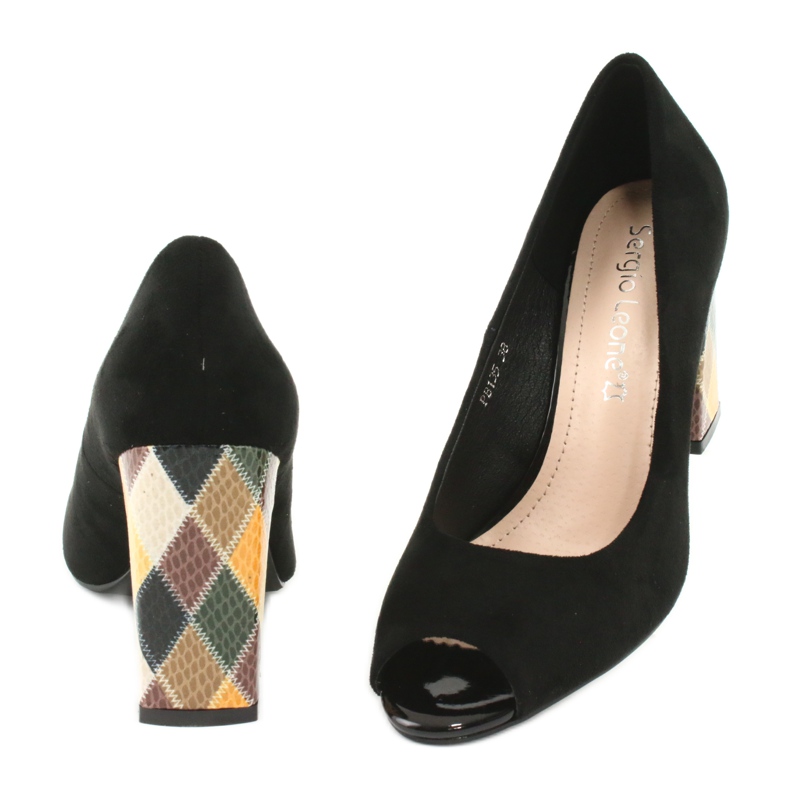 Suede szivattyúk Sergio Leone PB135 fekete 4