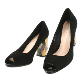 Suede szivattyúk Sergio Leone PB135 fekete 3