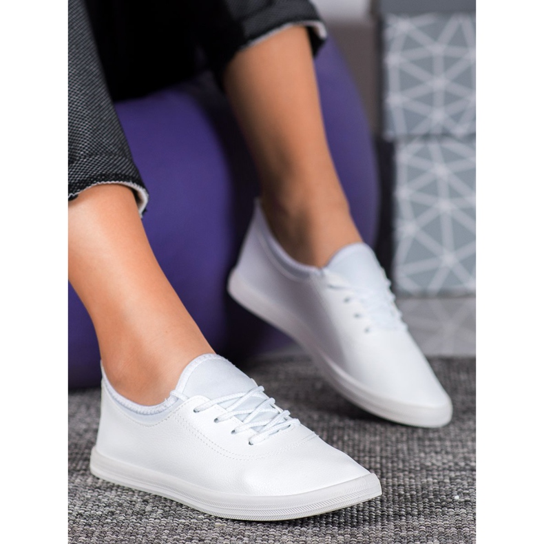 SHELOVET Könnyű cipők Eco bőrrel fehér 1