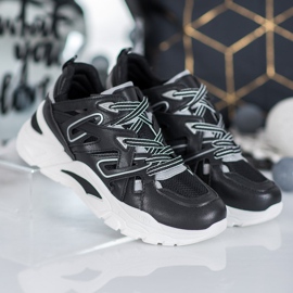 Small Swan Kényelmes Eco bőr cipők fekete 1