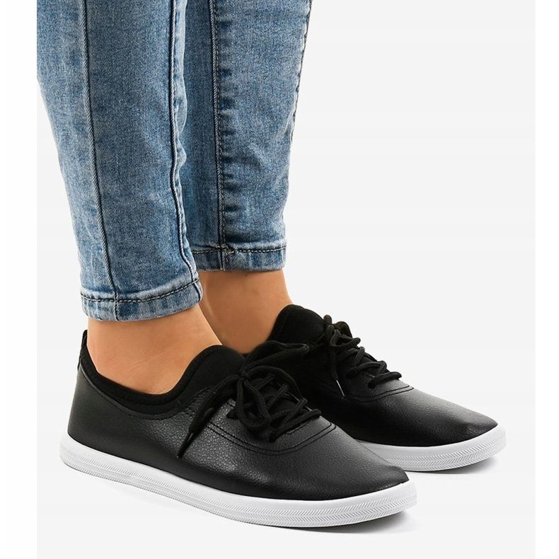 Fekete klasszikus cipők W9782-1 1