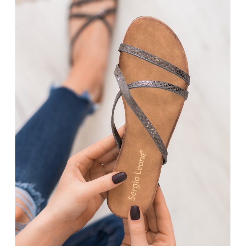 Sergio Leone Stílusos papucs szürke 2