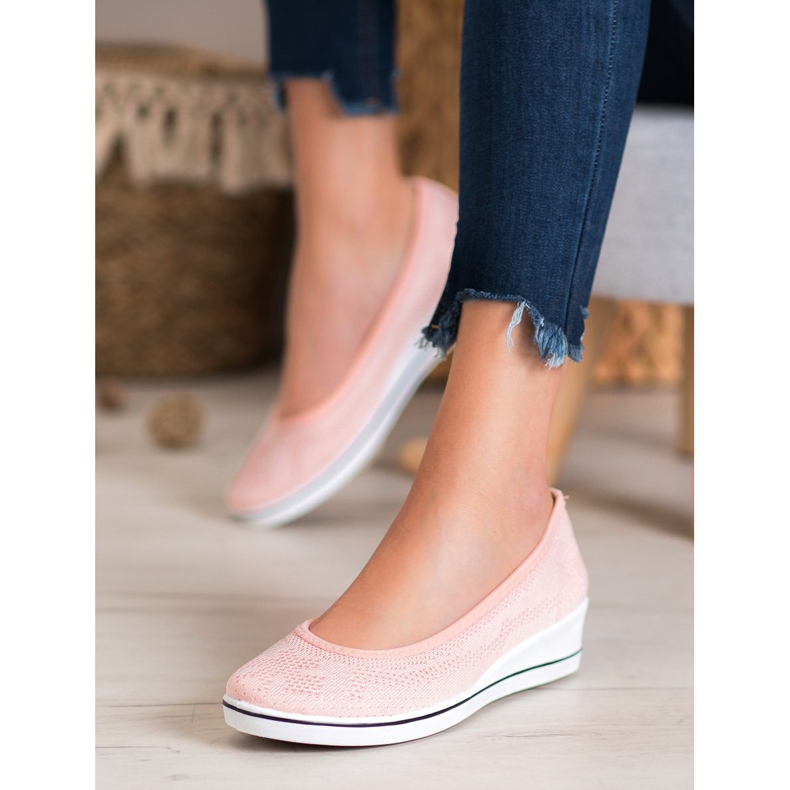 Super Me Áttört balerina Ék rózsaszín 2