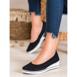 Super Me Áttört balerina Ék fekete 1