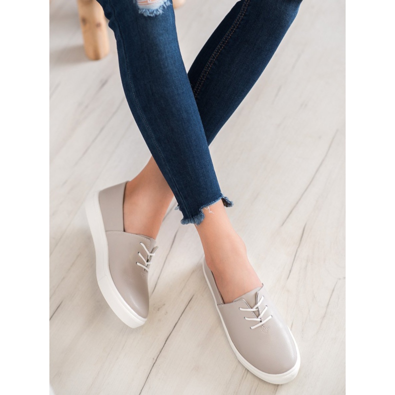 Filippo Stílusos bőr cipők szürke 1