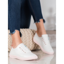 SHELOVET Könnyű áttört cipők fehér 1