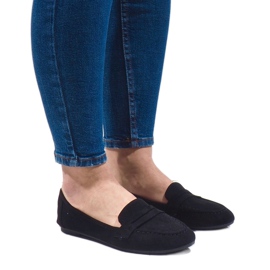 Fekete öko-velúr balerina naplopók B2030 1