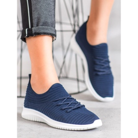SHELOVET Textil csúszásgátló cipő kék 4