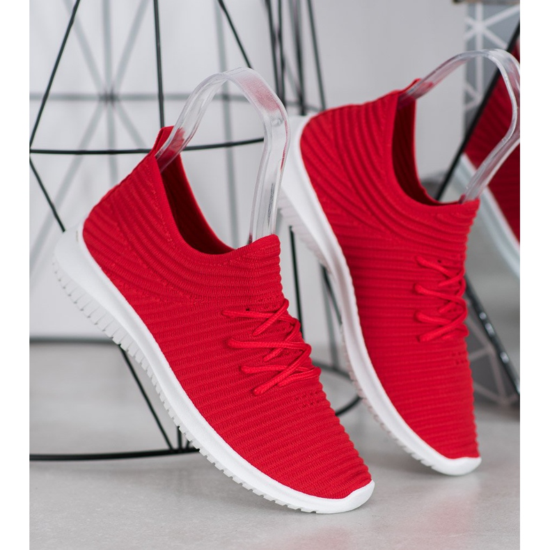 SHELOVET Textil csúszásgátló cipő piros 1