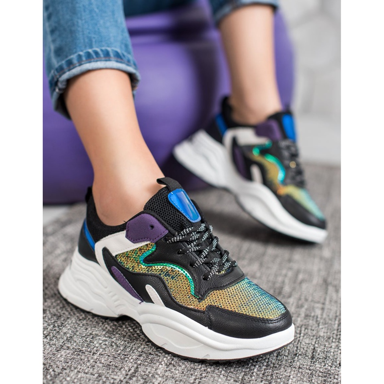 Weide Divatos cipők flitterekkel sokszínű 2