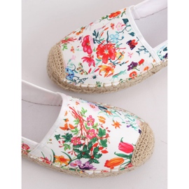 Virágos női espadrilles JH91P Fehér sokszínű 1