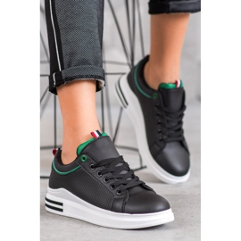 SHELOVET Fekete cipők a platformon 1