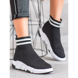 SHELOVET Felcsúsztatható cipő pántokkal fekete 1