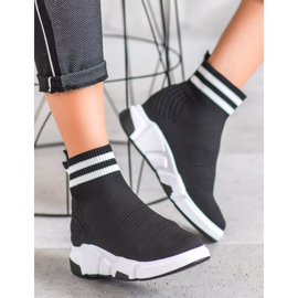 SHELOVET Felcsúsztatható cipő pántokkal fekete 2