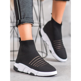 SHELOVET Csúsztatható cipők hálóval fekete 1