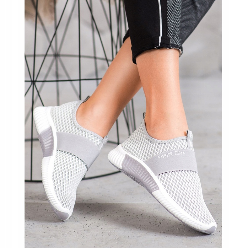 SHELOVET Csúsztatható divatcipő szürke 2 SHELOVET Csúsztatható divatcipő szürke 2