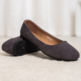 Diamantique Klasszikus velúr balerinák szürke 2