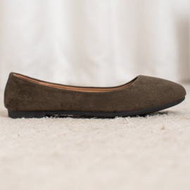 Diamantique Klasszikus velúr balerinák sokszínű zöld 1