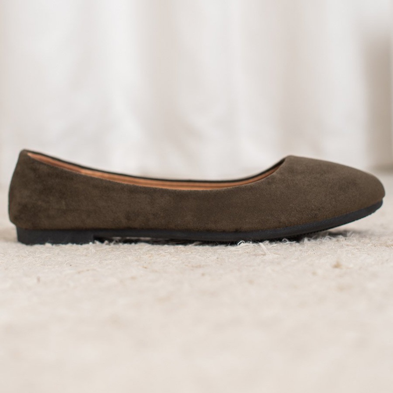 Diamantique Klasszikus velúr balerinák sokszínű zöld 1