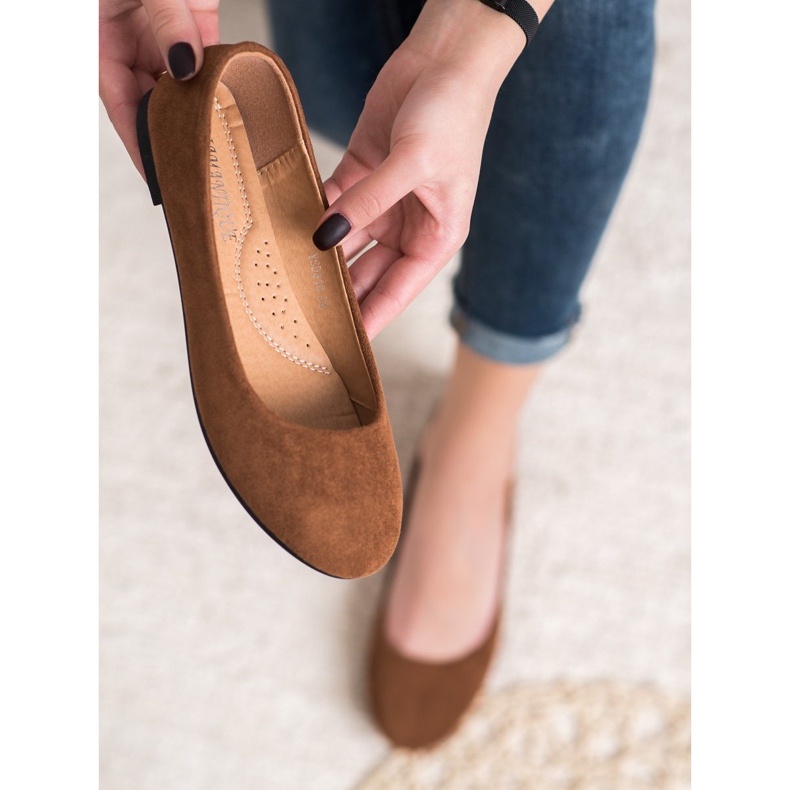 Diamantique Klasszikus velúr balerinák barna 1