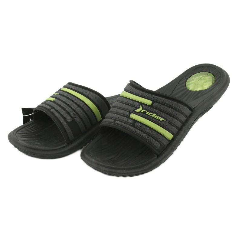 Férfi medencepapucs Rider 82735 fekete / zöld szürke 2