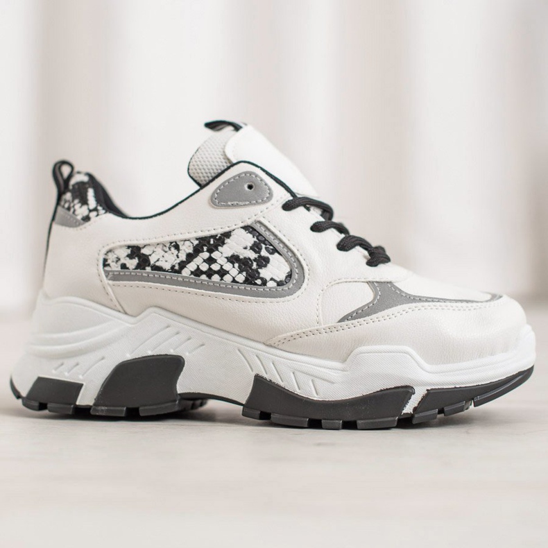 Bella Paris Eco bőr cipők fehér sokszínű 2