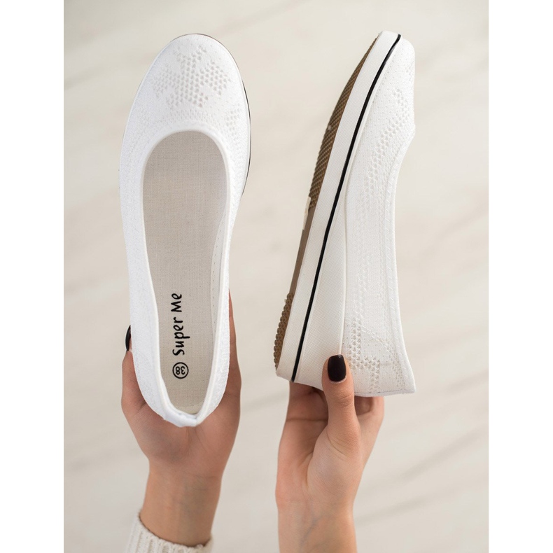 Super Me Áttört balerina Ék fehér 2