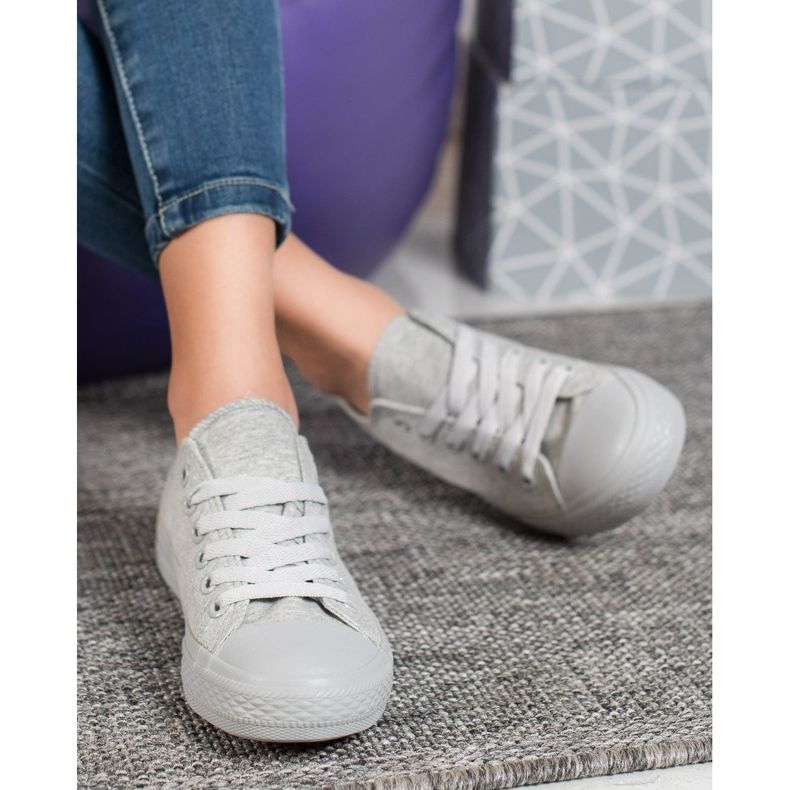 SHELOVET Szürke textil cipők 1