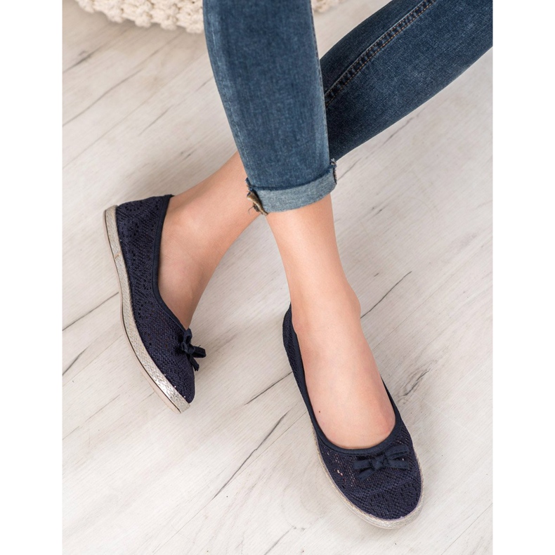 SHELOVET Áttört balerinák kék 1