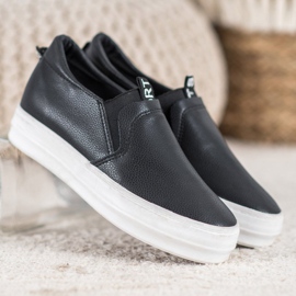 Bona Fekete Slip On Cipő 1