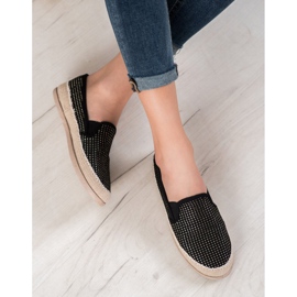 SHELOVET Divatos espadrillák fekete 1 SHELOVET Divatos espadrillák fekete 1