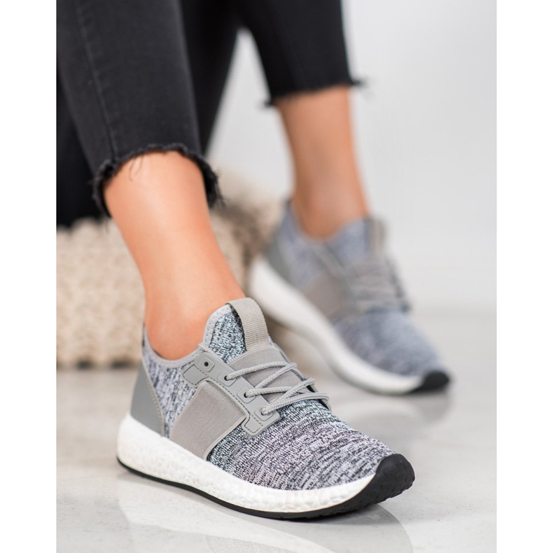 Bona Sportcipő a platformon szürke 1