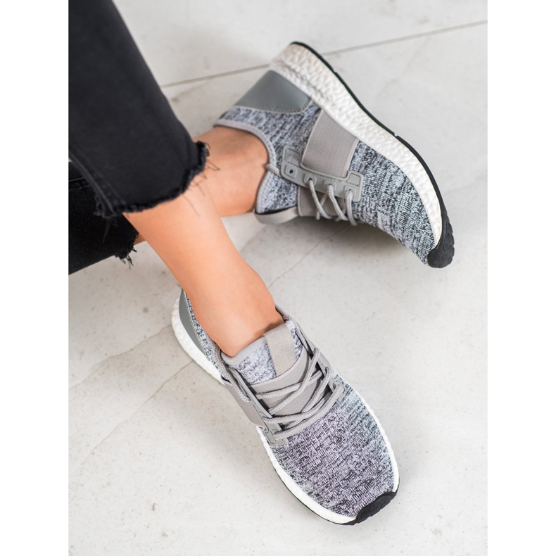 Bona Sportcipő a platformon szürke 2