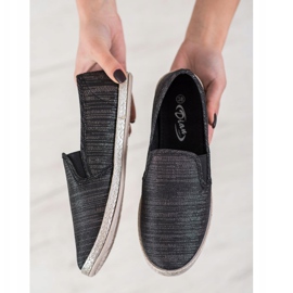 SHELOVET Kényelmes Slipons fekete 2