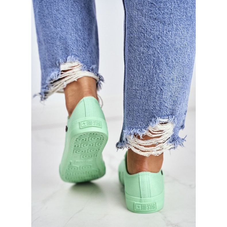 Zöld női cipők Big Star AA274030 1