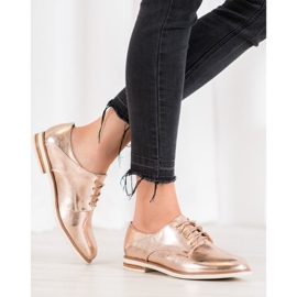 SHELOVET Arany cipő öko bőrrel aranysárga 2