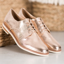 SHELOVET Arany cipő öko bőrrel aranysárga 1