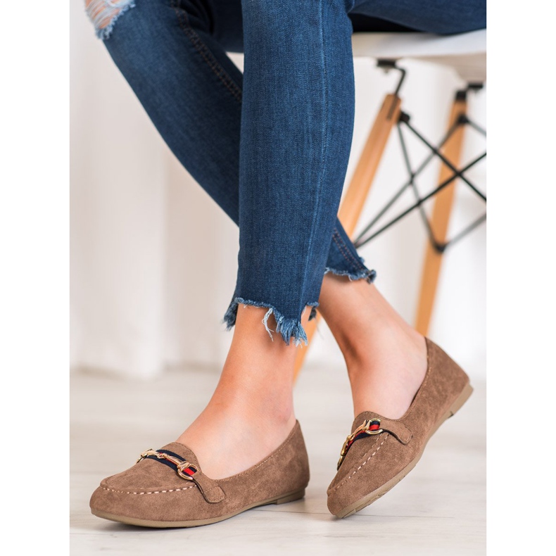 Fama Velúr urak díszítéssel barna 2