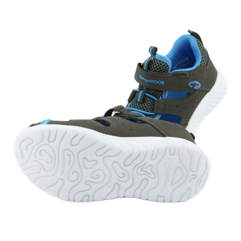 Szandál sarok tépőzárral KangaRoos 02058 szürke kék 5